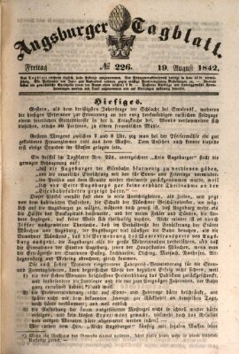 Augsburger Tagblatt Freitag 19. August 1842