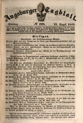 Augsburger Tagblatt Sonntag 21. August 1842