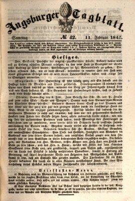 Augsburger Tagblatt Samstag 11. Februar 1843