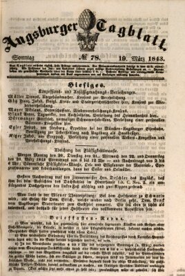 Augsburger Tagblatt Sonntag 19. März 1843