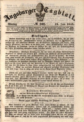Augsburger Tagblatt Montag 12. Juni 1843