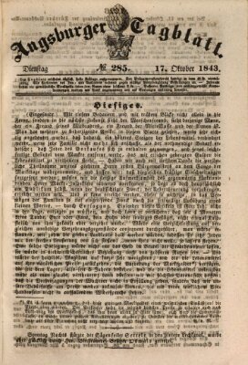 Augsburger Tagblatt Dienstag 17. Oktober 1843