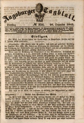 Augsburger Tagblatt Dienstag 26. Dezember 1843
