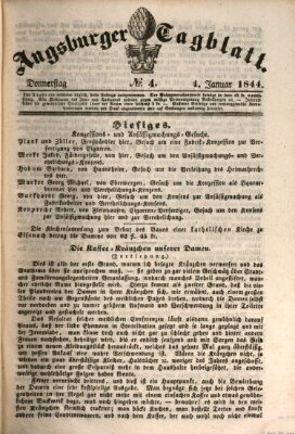 Augsburger Tagblatt Donnerstag 4. Januar 1844