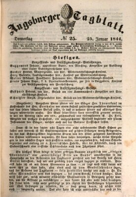 Augsburger Tagblatt Donnerstag 25. Januar 1844
