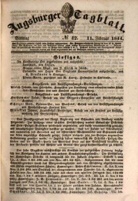 Augsburger Tagblatt Sonntag 11. Februar 1844