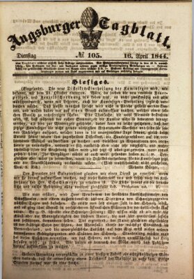 Augsburger Tagblatt Dienstag 16. April 1844