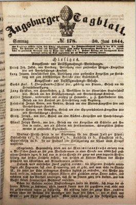 Augsburger Tagblatt Sonntag 30. Juni 1844