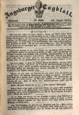 Augsburger Tagblatt Mittwoch 21. August 1844