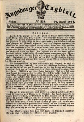 Augsburger Tagblatt Freitag 30. August 1844