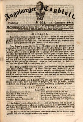 Augsburger Tagblatt Samstag 14. September 1844