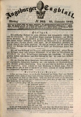 Augsburger Tagblatt Montag 23. September 1844