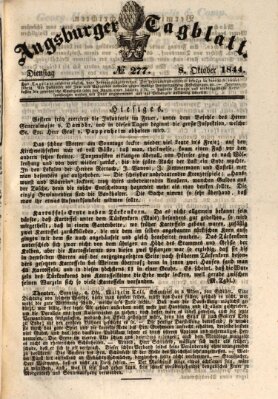 Augsburger Tagblatt Dienstag 8. Oktober 1844