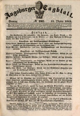 Augsburger Tagblatt Sonntag 13. Oktober 1844