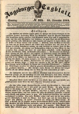Augsburger Tagblatt Samstag 23. November 1844