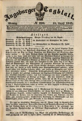 Augsburger Tagblatt Montag 18. August 1845