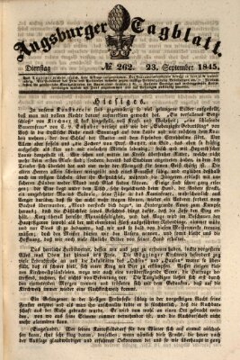Augsburger Tagblatt Dienstag 23. September 1845