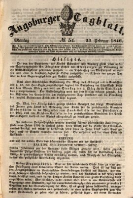 Augsburger Tagblatt Montag 23. Februar 1846
