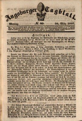 Augsburger Tagblatt Montag 30. März 1846