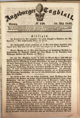 Augsburger Tagblatt Sonntag 10. Mai 1846