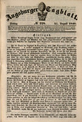 Augsburger Tagblatt Freitag 21. August 1846