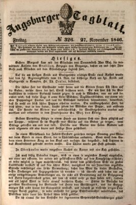 Augsburger Tagblatt Freitag 27. November 1846
