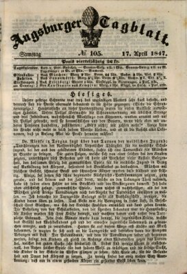 Augsburger Tagblatt Samstag 17. April 1847