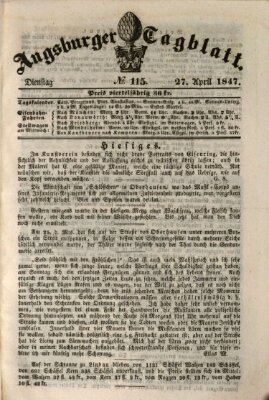 Augsburger Tagblatt Dienstag 27. April 1847