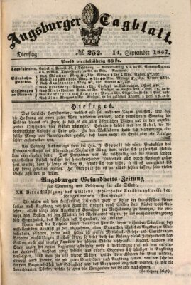 Augsburger Tagblatt Dienstag 14. September 1847