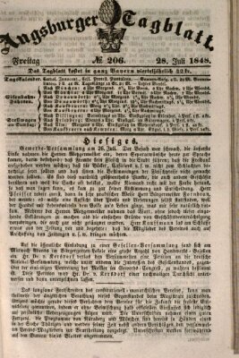 Augsburger Tagblatt Freitag 28. Juli 1848