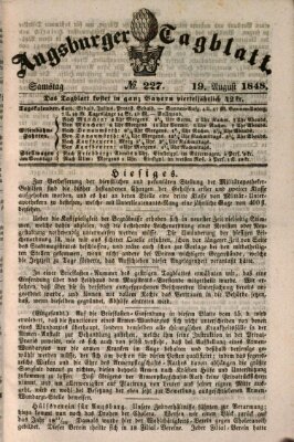 Augsburger Tagblatt Samstag 19. August 1848
