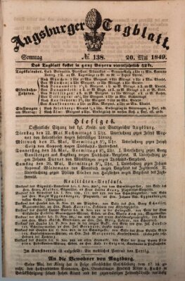 Augsburger Tagblatt Sonntag 20. Mai 1849