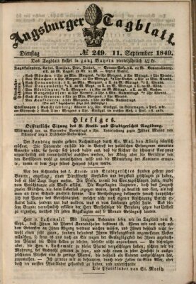 Augsburger Tagblatt Dienstag 11. September 1849