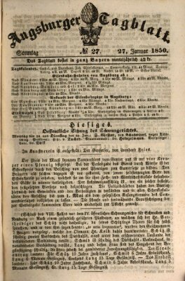 Augsburger Tagblatt Sonntag 27. Januar 1850