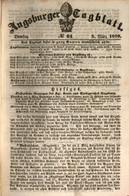 Augsburger Tagblatt Dienstag 5. März 1850