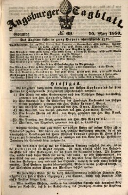 Augsburger Tagblatt Sonntag 10. März 1850