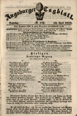 Augsburger Tagblatt Samstag 13. April 1850
