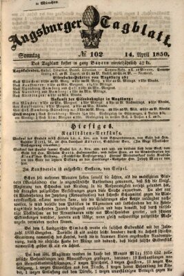 Augsburger Tagblatt Sonntag 14. April 1850