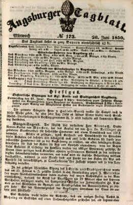 Augsburger Tagblatt Mittwoch 26. Juni 1850