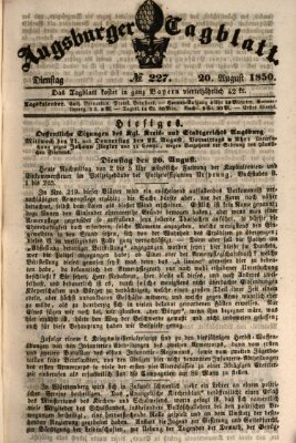 Augsburger Tagblatt Dienstag 20. August 1850