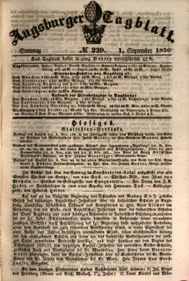 Augsburger Tagblatt Sonntag 1. September 1850
