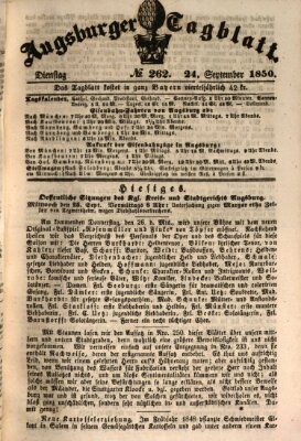 Augsburger Tagblatt Dienstag 24. September 1850