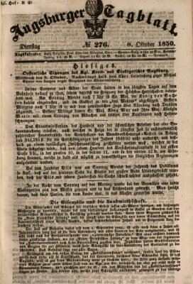 Augsburger Tagblatt Dienstag 8. Oktober 1850
