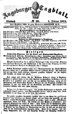 Augsburger Tagblatt Mittwoch 5. Februar 1851