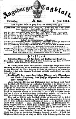 Augsburger Tagblatt Donnerstag 5. Juni 1851