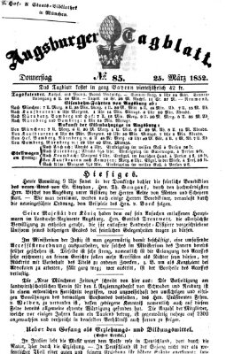 Augsburger Tagblatt Donnerstag 25. März 1852