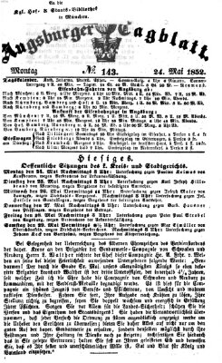 Augsburger Tagblatt Montag 24. Mai 1852