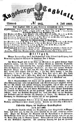 Augsburger Tagblatt Mittwoch 7. Juli 1852
