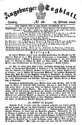 Augsburger Tagblatt Samstag 12. Februar 1853