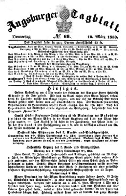 Augsburger Tagblatt Donnerstag 10. März 1853